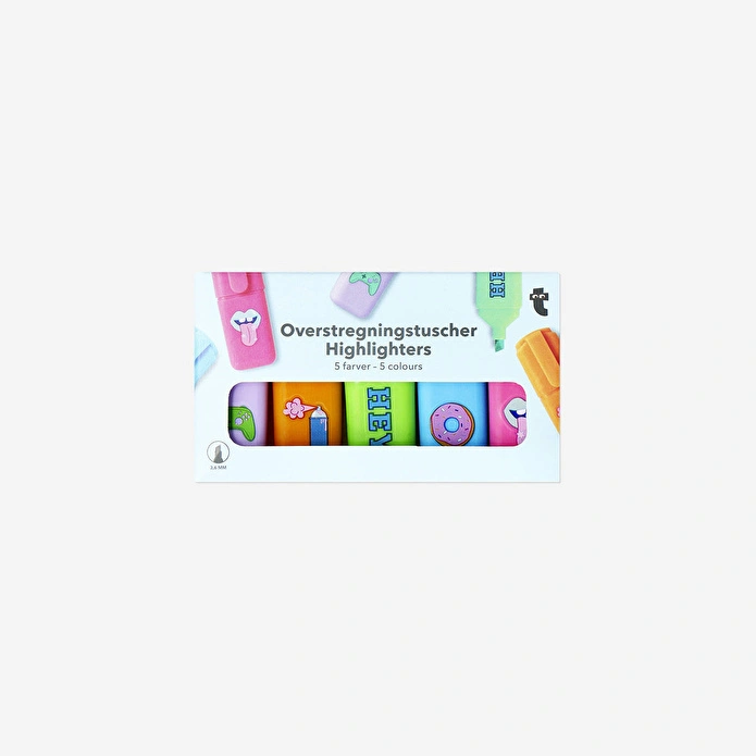 Flying Tiger Copenhagen 5'li Mini Fosforlu Kalem