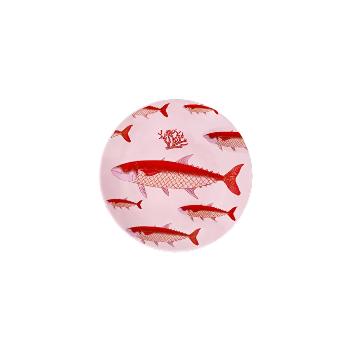 Flying Tiger Copenhagen Pembe Balık Desenli Seramik Tabak