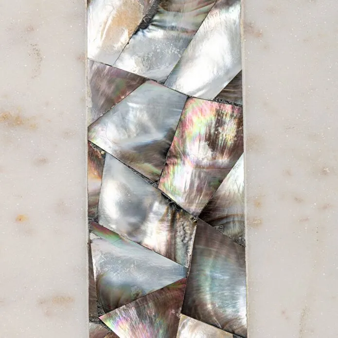 Jumbo Romano Mermer Servislik 14x14x1.76 cm Beyaz