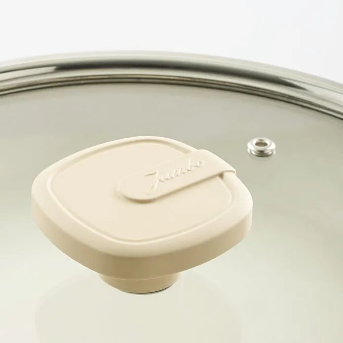 Jumbo Swiss Crystal Dark Cream 7 Parça İndüksiyon Tabanlı Tencere Seti