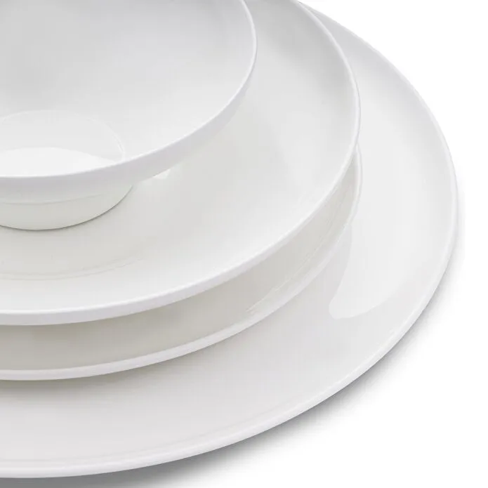 Jumbo Laurel 55 Parça 12 Kişilik Yemek Takımı Beyaz