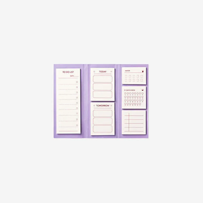 Flying Tiger Copenhagen Çiçek Desenli Yapışkanlı Not Kağıdı Seti