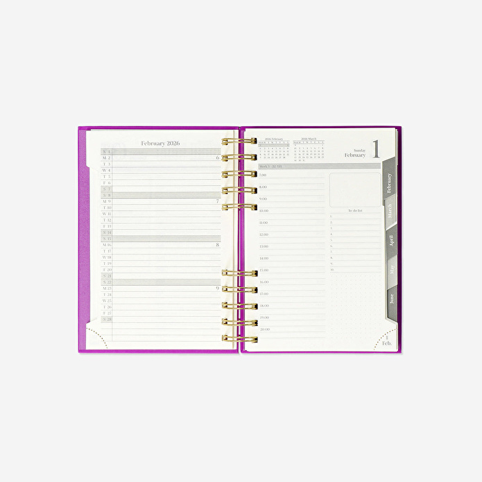 Flying Tiger Copenhagen Mor Spiralli Günlük 2026 Planlayıcı