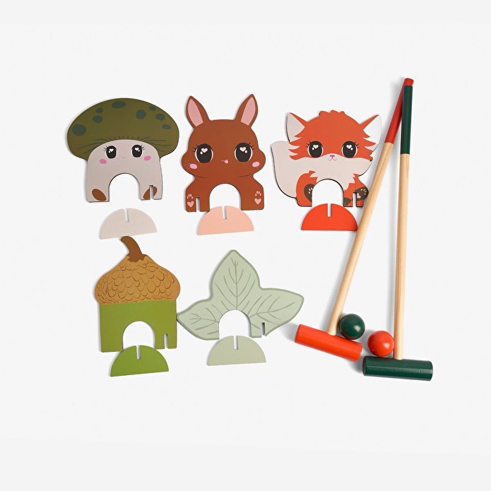 Flying Tiger Copenhagen Hayvan Şeklinde Ahşap Kriket Oyunu