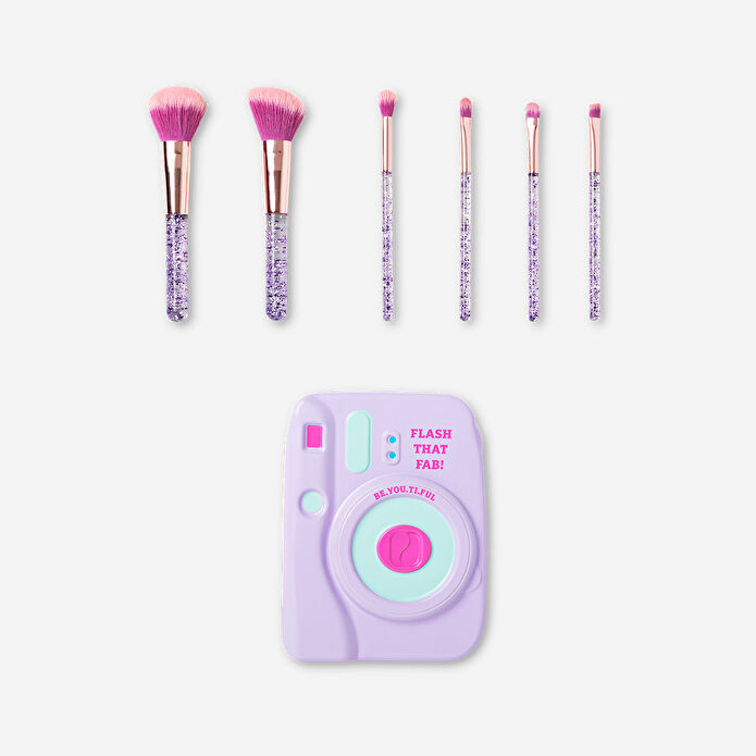 Flying Tiger Copenhagen Kamera Şeklinde Kutuda 6'lı Makyaj Fırçası Seti