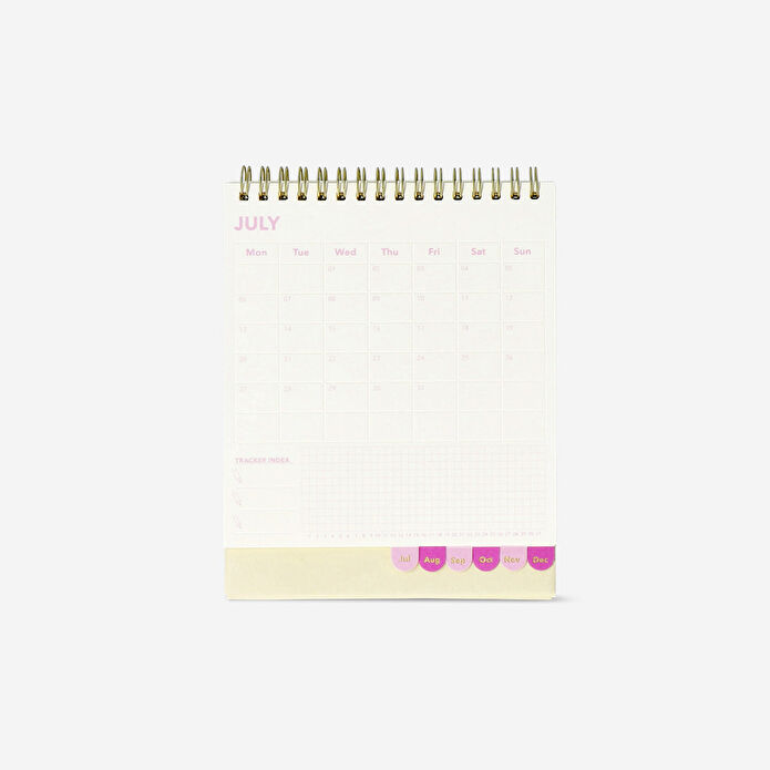 Flying Tiger Copenhagen Pembe Çiçekli 2026 Aylık Masa Takvimi