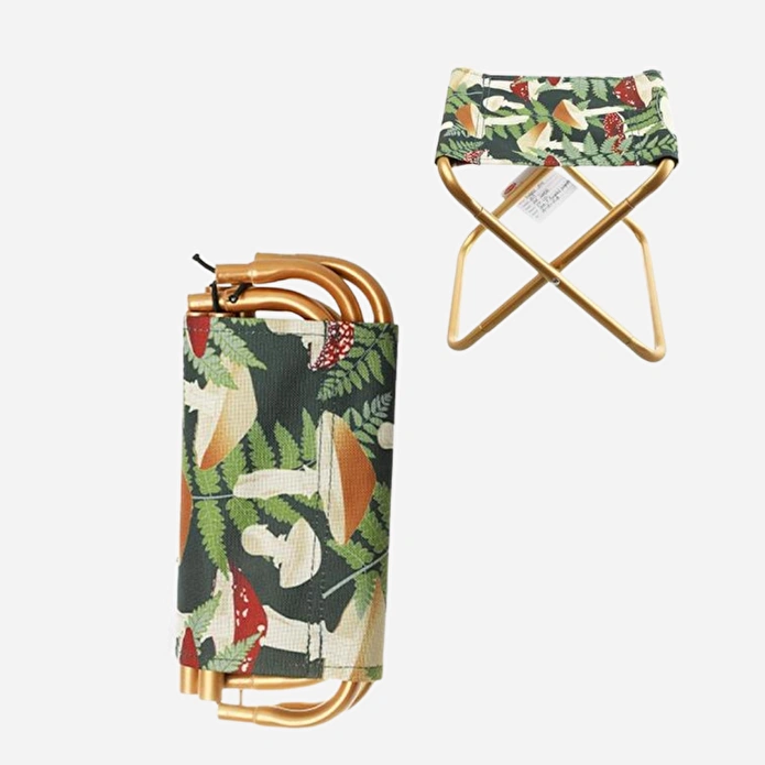 Flying Tiger Copenhagen Çocuklar İçin Mantar Desenli Katlanabilir Tabure