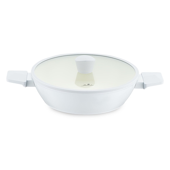 Jumbo Swiss Crystal Light Grey Basık Tencere 26 cm