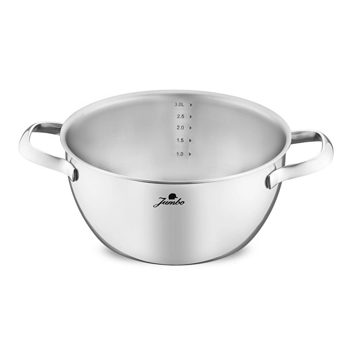 Jumbo Colosseum 3PLY 7 Parça İndüksiyon Tabanlı Çelik Tencere Seti