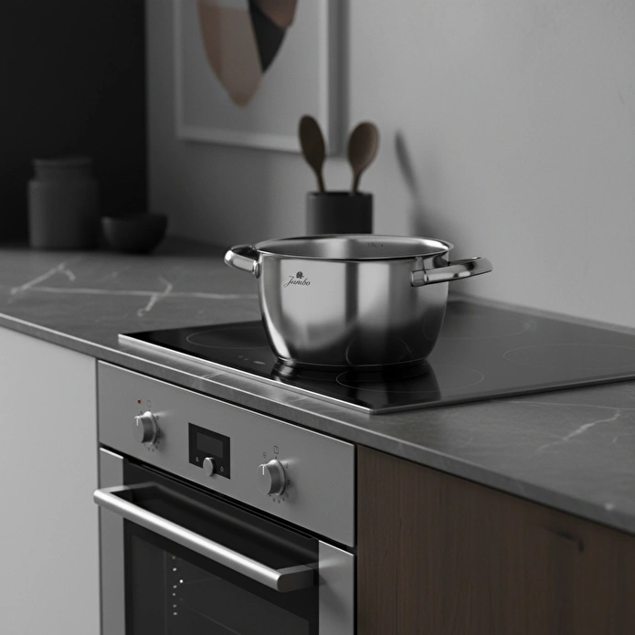 Jumbo Athena 3PLY 5 Parça İndüksiyon Tabanlı Çelik Tencere Seti