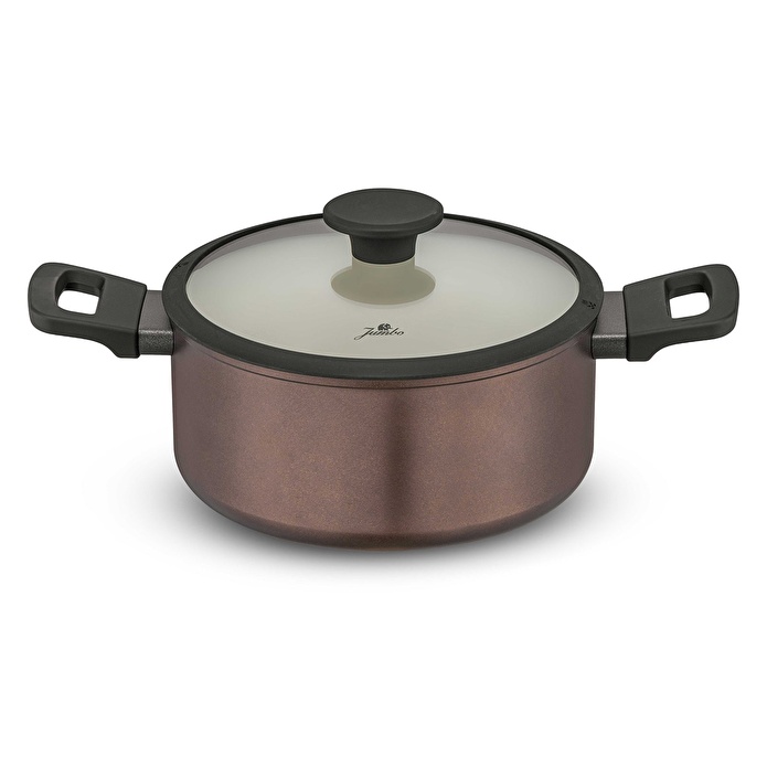 Jumbo Toledo Swiss Crystal Brown İndüksiyon Tabanlı Tencere Seti 7 Parça