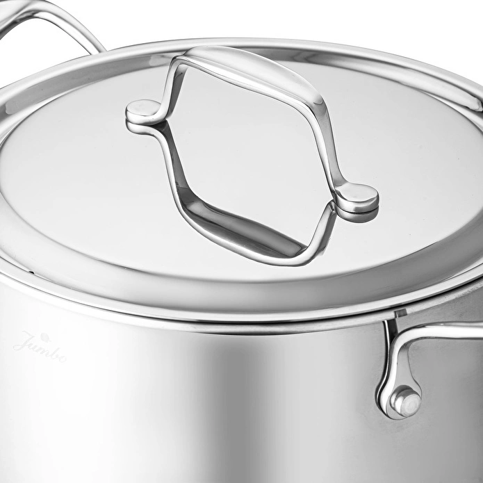 Jumbo Storey 3PLY 8 Parça İndüksiyon Tabanlı Çelik Tencere Seti