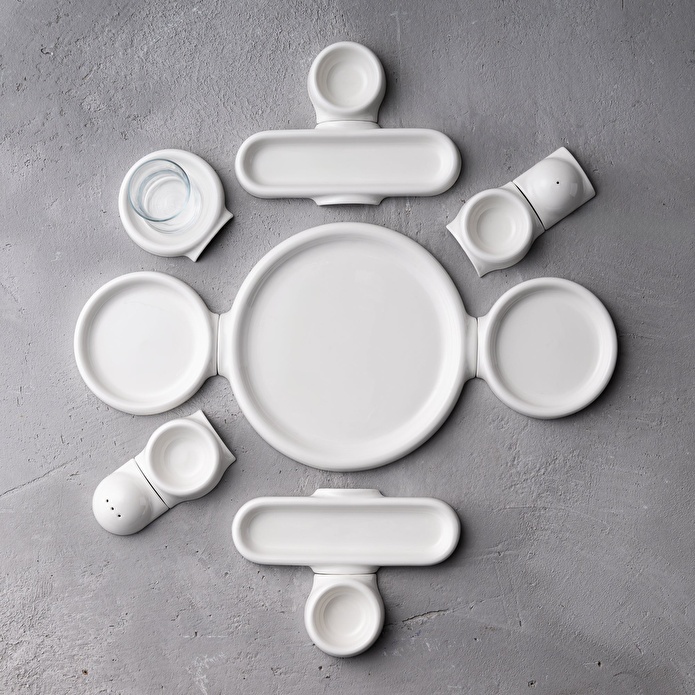 Jumbo Spectrum 24 Parça 6 Kişilik Porselen Kahvaltı Takımı