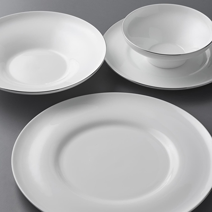 Jumbo Laurel Platin 55 Parça 12 Kişilik Yemek Takımı