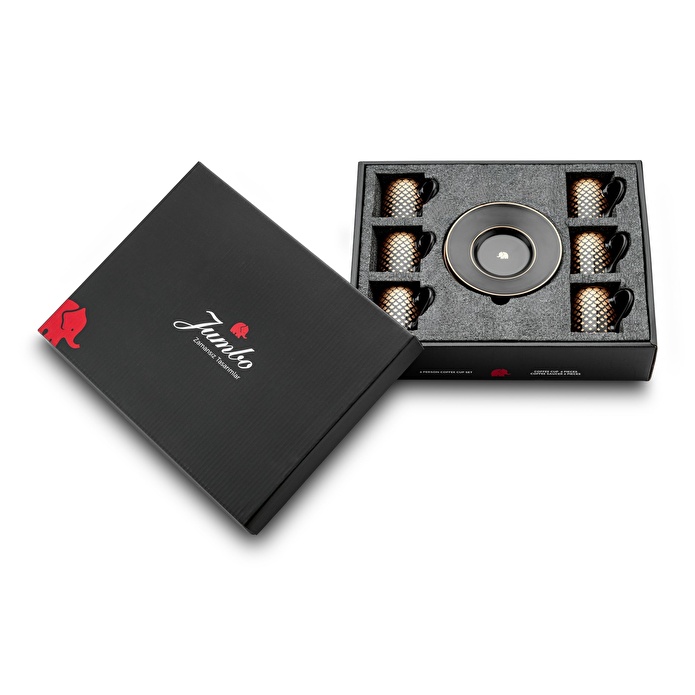 Jumbo Cinder 6 Kişilik Kahve Fincan Takımı