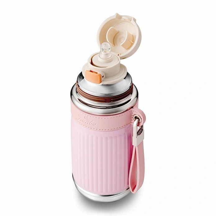 Jumbo Magic Pipetli Pembe Termos 650 ml