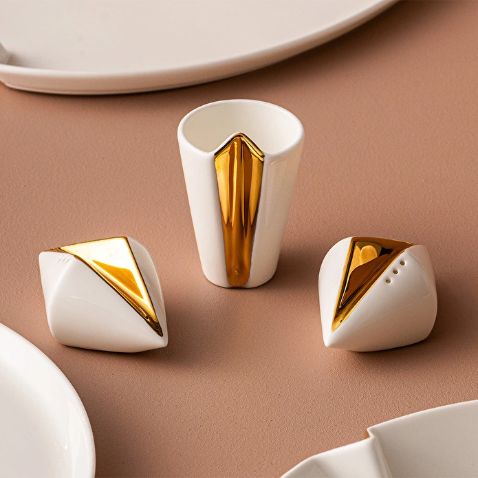 Jumbo Notch Gold 58 Parça 12 Kişilik Yemek Takımı