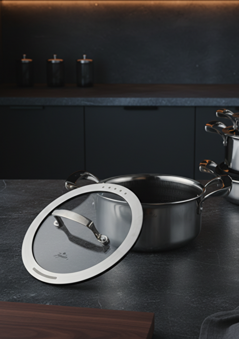 Jumbo Breda 3PLY 7 Parça Çelik Tencere Seti