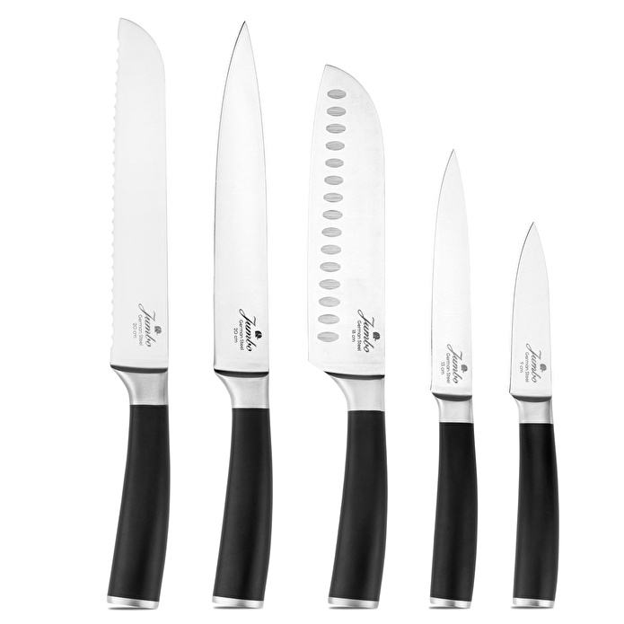 Jumbo New Utsuri 5 Parça Alman Çeliği Bıçak Seti