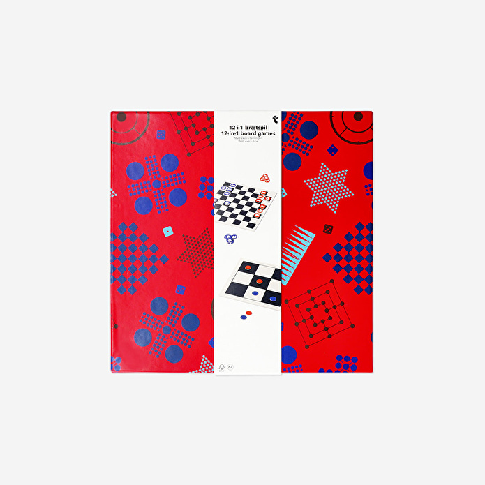 Flying Tiger Copenhagen 12’si 1 Arada Ahşap Masa Oyunları Seti