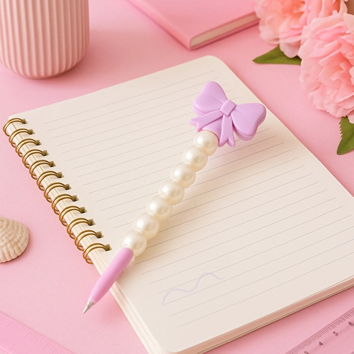 Flying Tiger Copenhagen Fiyonk Detaylı İncili Tükenmez Kalem