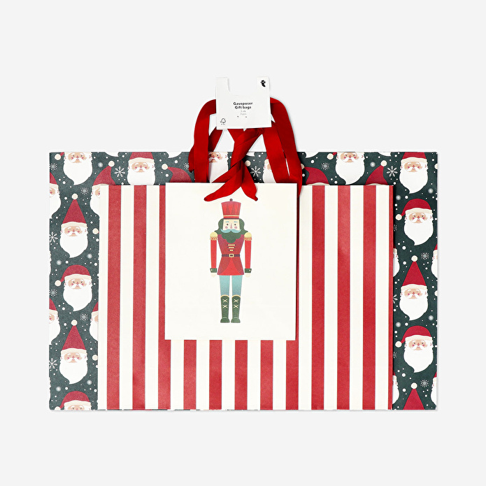 Flying Tiger Copenhagen Yılbaşı Temalı 3'lü Hediye Çantası