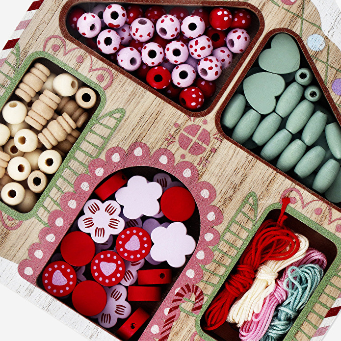 Flying Tiger Copenhagen Ev Şeklinde Kutuda Boncuk Seti