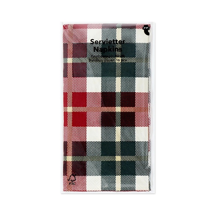 Flying Tiger Copenhagen 16'lı Dama Desenli Uzun Peçete