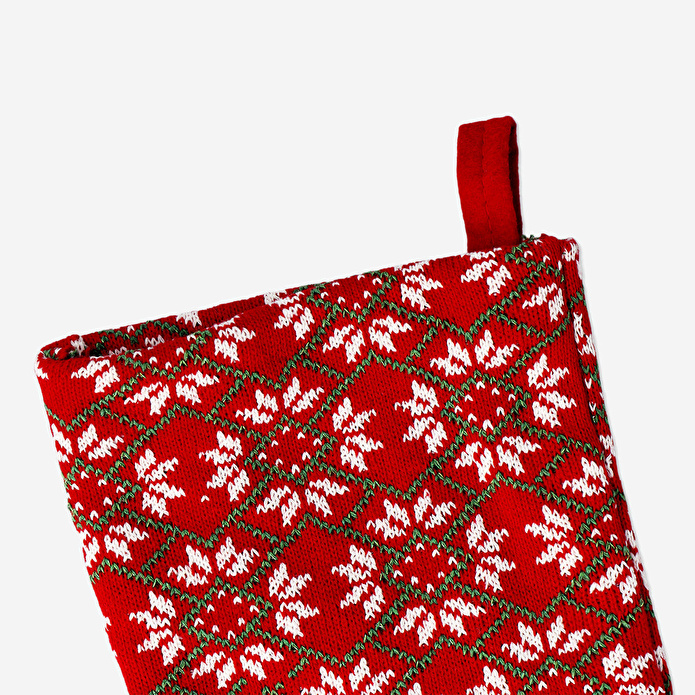 Flying Tiger Copenhagen Kırmızı Beyaz Örgü Çorap Süs