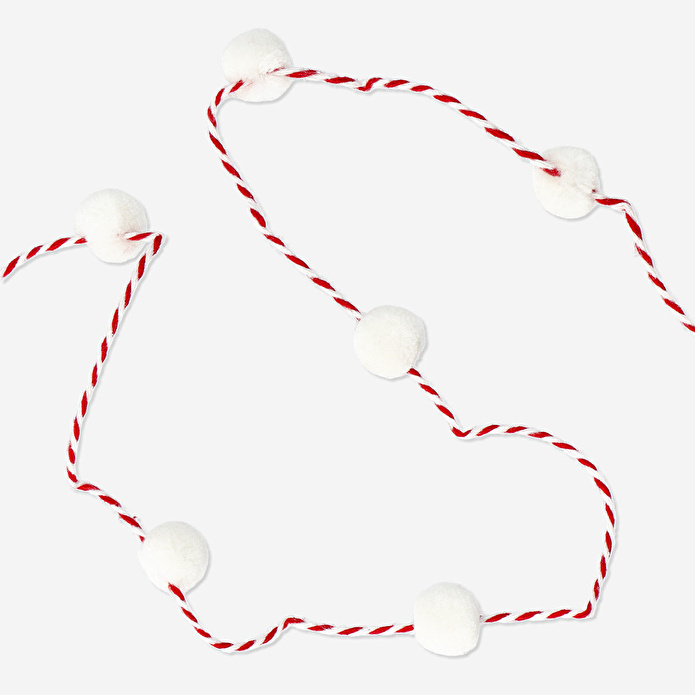 Flying Tiger Copenhagen Beyaz Ponpon Detaylı Kurdele