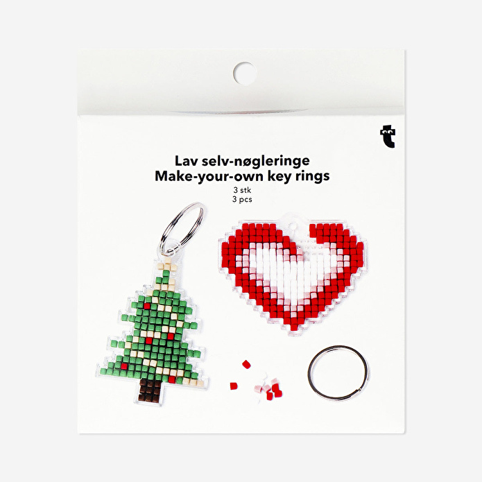 Flying Tiger Copenhagen Kendin Yap 3'lü Yılbaşı Temalı Boncuk Anahtarlık