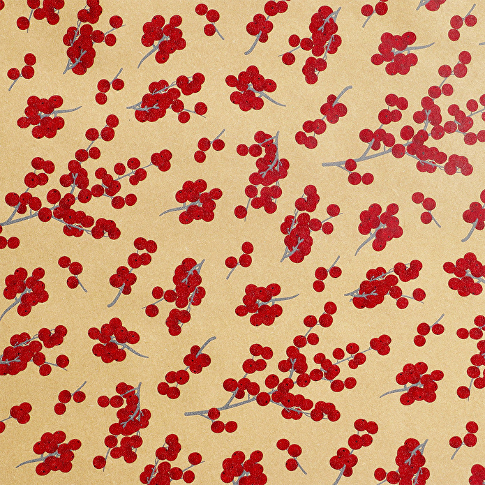 Flying Tiger Copenhagen Kırmızı Meyveler Büyük Hediye Paketi Kağıdı