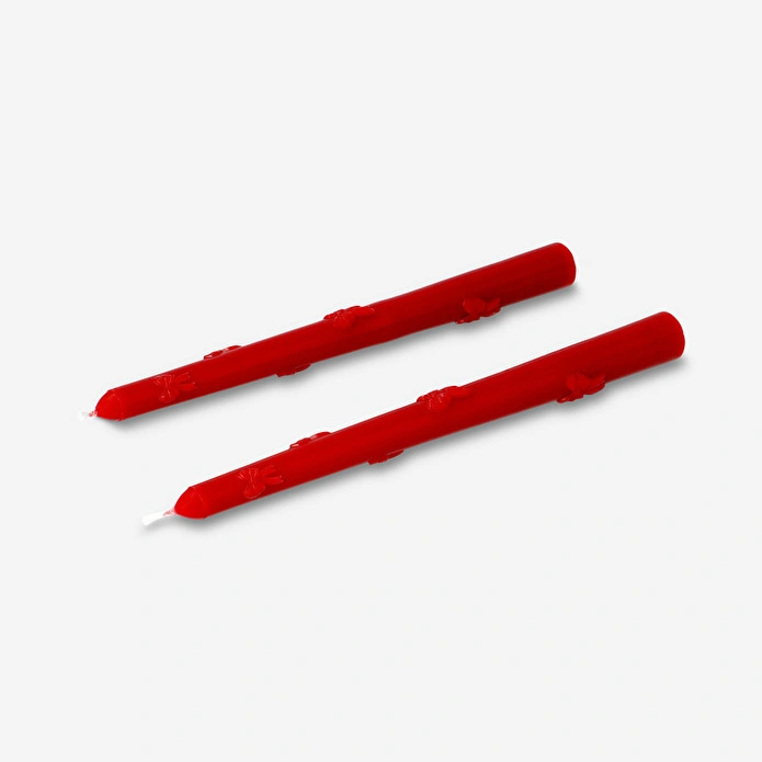 Flying Tiger Copenhagen 2'li Fiyonk Detaylı Bordo Mum