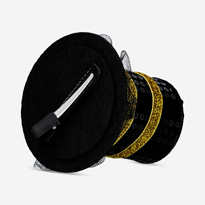 Flying Tiger Copenhagen Sarı Siyah Şapka Şeklinde Saç Tokası