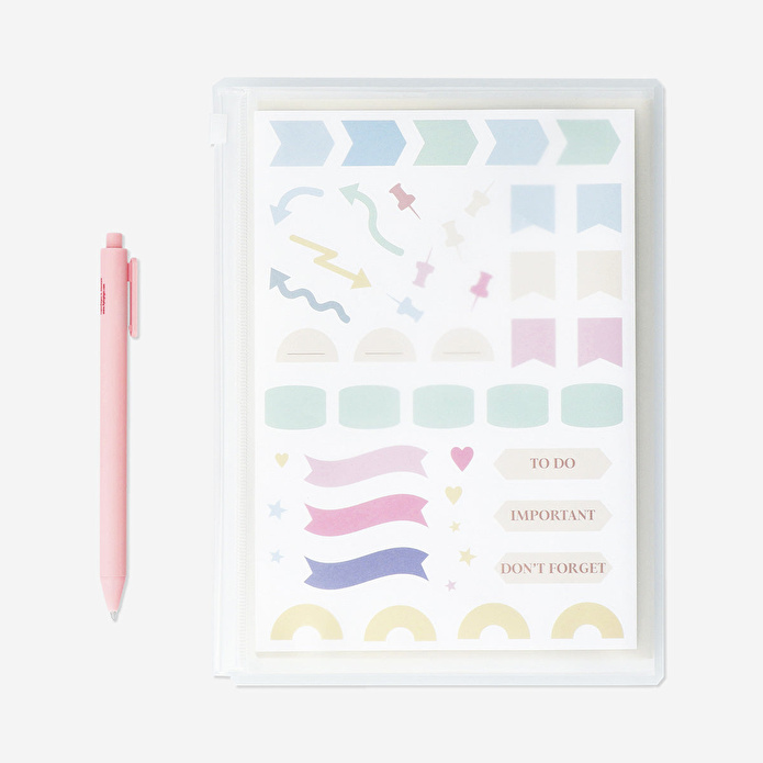 Flying Tiger Copenhagen Gül Detaylı Fermuarlı A5 Defter