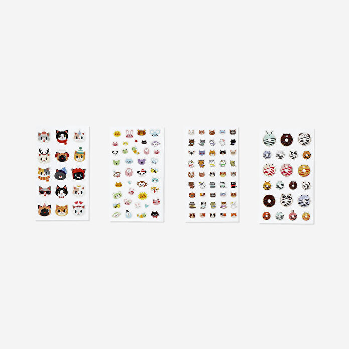 Flying Tiger Copenhagen Sevimli İkonlar Kabarık Sticker Seti