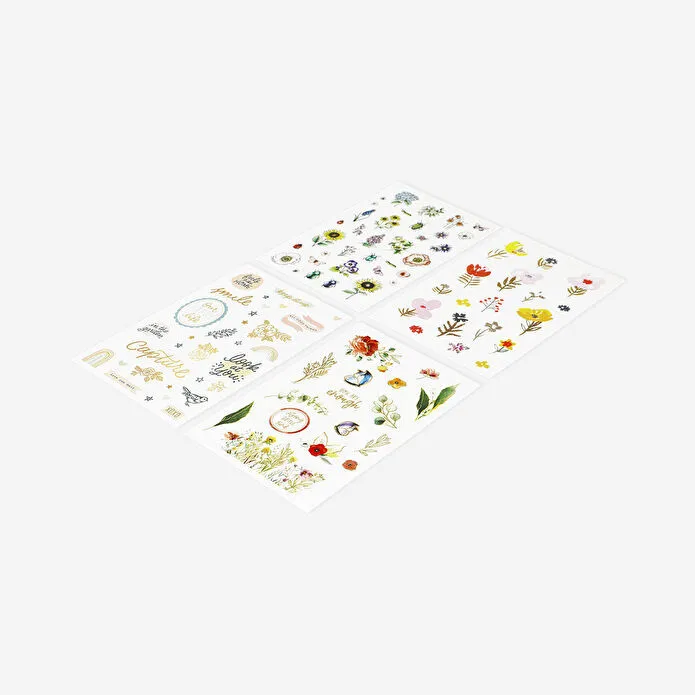 Flying Tiger Copenhagen Simli Çeşitli Temalı Sticker Seti