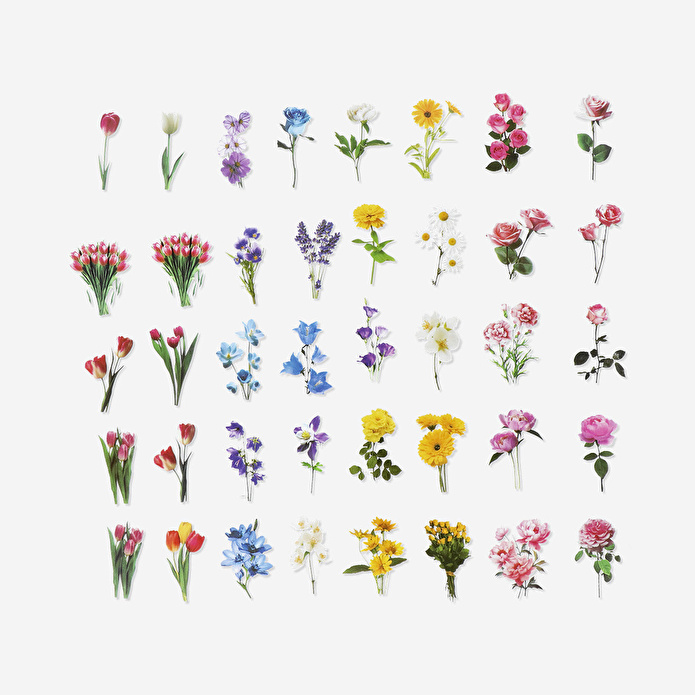 Flying Tiger Copenhagen Kağıt Çiçek Şeklinde Sticker Seti