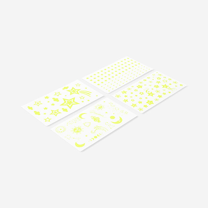 Flying Tiger Copenhagen Fosforlu Yıldız Temalı Sticker Seti