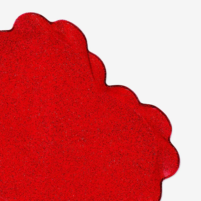 Flying Tiger Copenhagen Kırmızı Kalp Şekilli Plastik Tabak