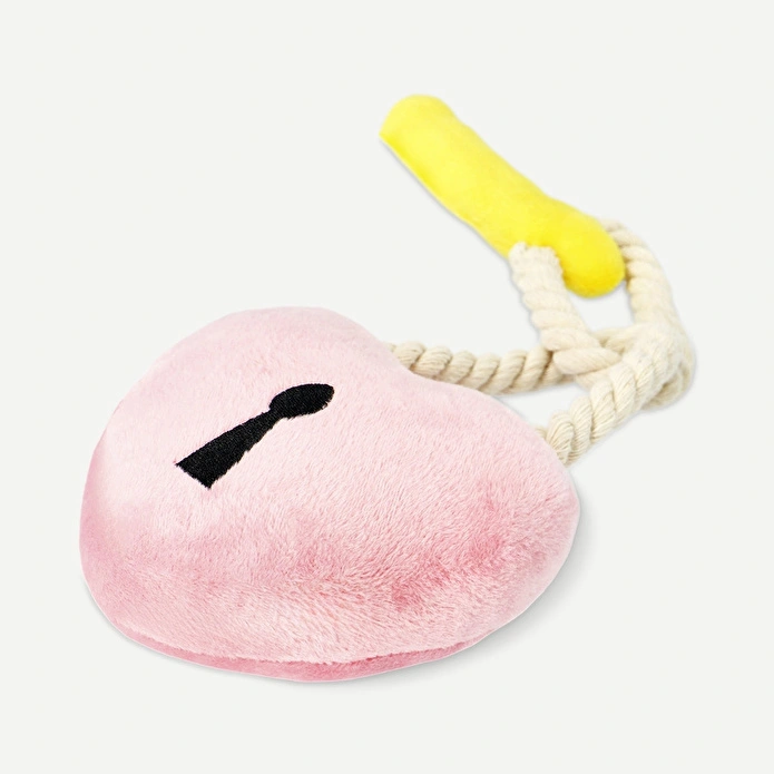 Flying Tiger Copenhagen Pembe Peluş Kalp Anahtarlık Köpek Oyuncağı