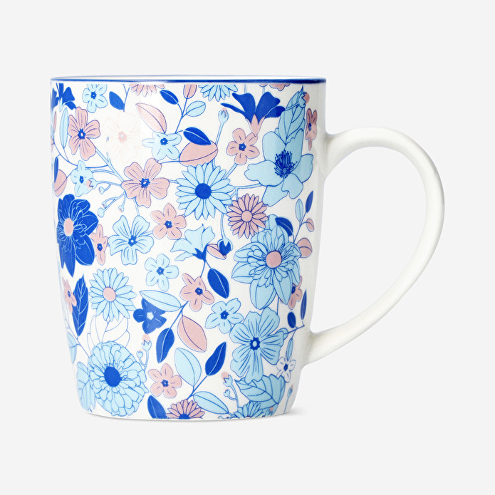 Flying Tiger Copenhagen Mavi Çiçekli Seramik Kupa