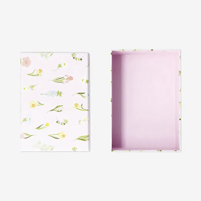 Flying Tiger Copenhagen Çiçek Desenli Kağıt Saklama Kutusu