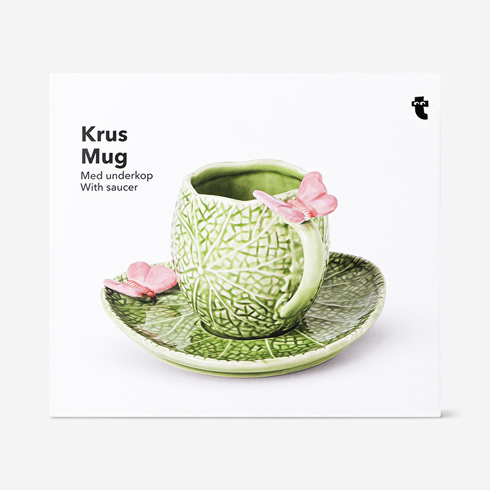 Flying Tiger Copenhagen Kelebekli Yeşil Fincan ve Tabağı