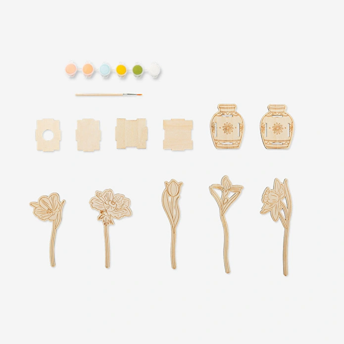 Flying Tiger Copenhagen Kendin Yap Ahşap Çiçek Buketi