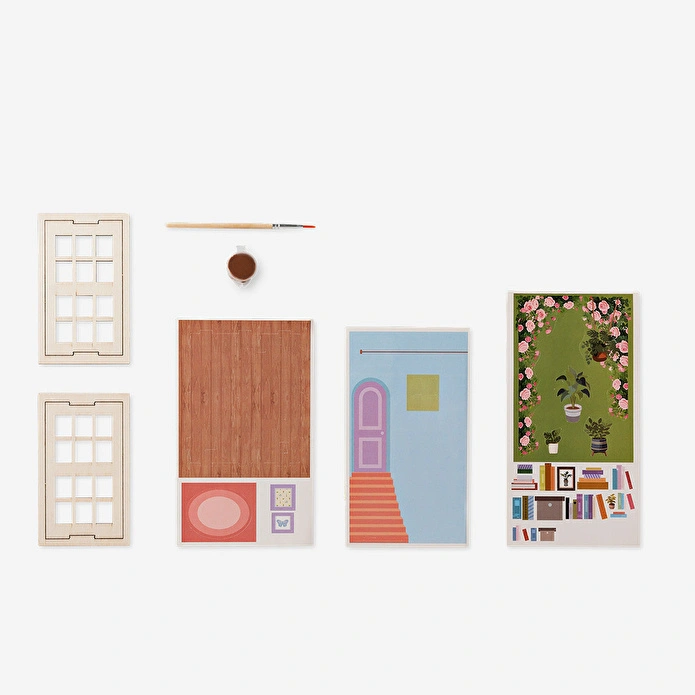 Flying Tiger Copenhagen Kendin Yap Ahşap Kitaplık Dekoru