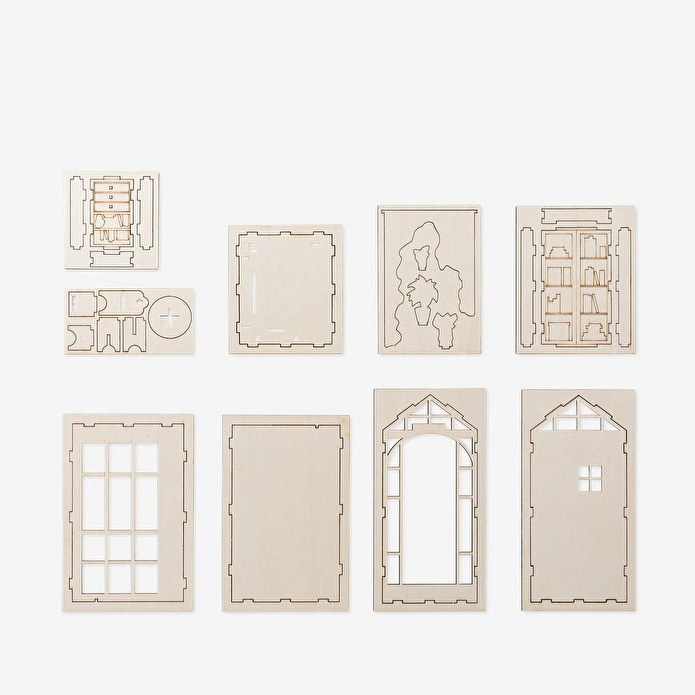 Flying Tiger Copenhagen Kendin Yap Ahşap Kitaplık Dekoru