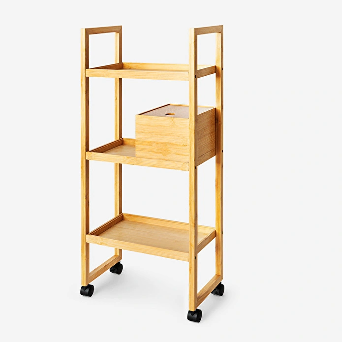 Flying Tiger Copenhagen Tekerlekli Bambu Açık Dolap