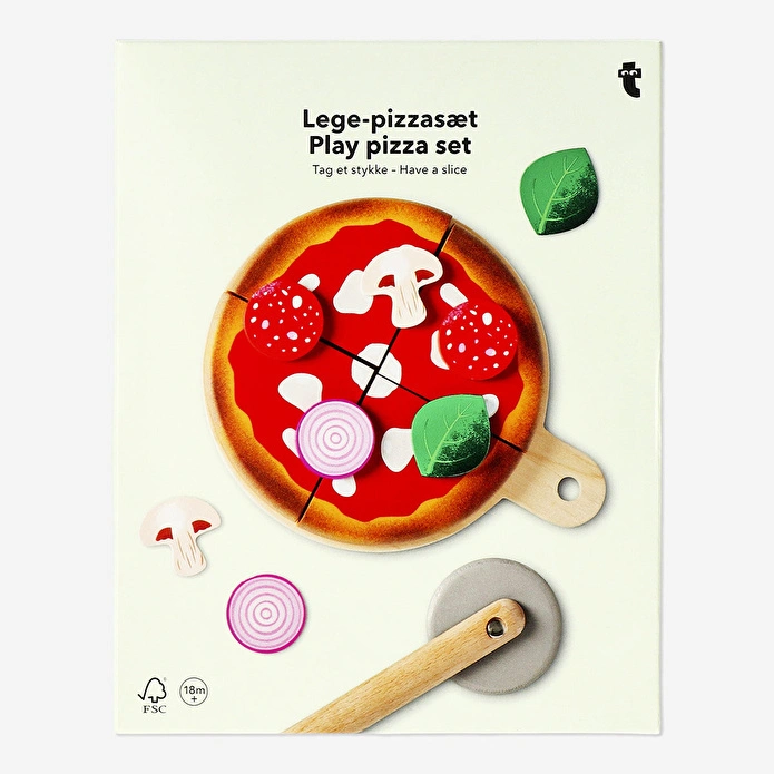 Flying Tiger Copenhagen Ahşap Pizza Oyuncak Seti