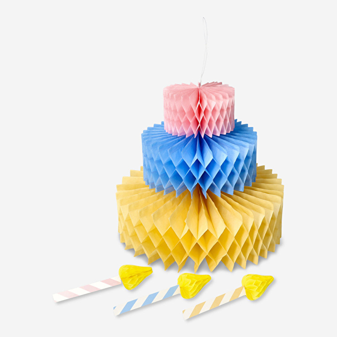 Flying Tiger Copenhagen Doğum Günü Pastası Şeklinde 3D Kağıt Süs